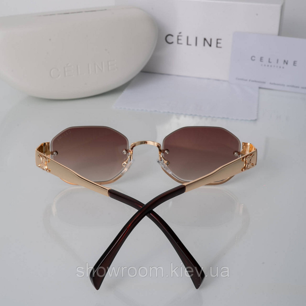 Сонцезахисні брендові окуляри Celine 0477 gold Київ - фото 3
