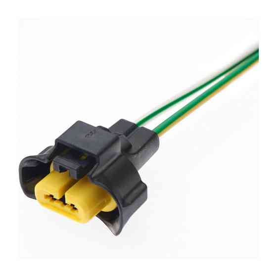 Разьем коннектор с проводом, 2-кон., Автолампа Н8, Н11, Н27 Угл,,  240PC023S4019,  FCI (Delphi) Lexus, Toyota, Много марок Киев