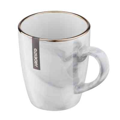 Чашка Ardesto Marmo, 390мл, кераміка, білий (AR2939MRW) Вінниця