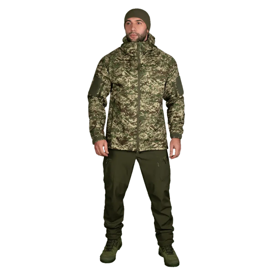 Куртка чоловіча тепла Stalker SoftShell (7495) Хижак піксель 2XL Вінниця