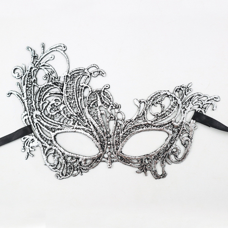 Маскарадна маска 21 на 13 см сріблястий Київ - фото 1