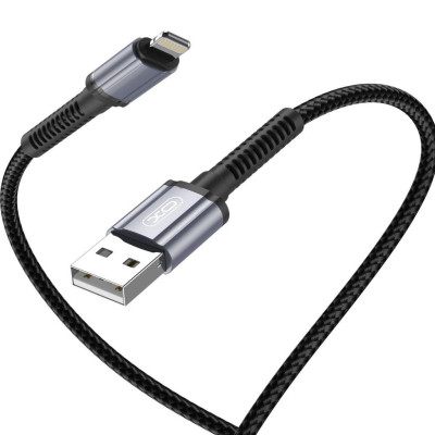 Дата кабель USB 2.0 AM to Lightning 1.0m 2.4A black XO (NB215-L-1-BK) Вінниця - фото 2