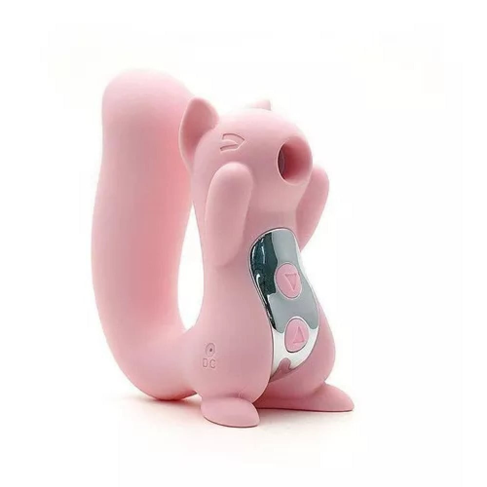 Вакуумный стимулятор для клитора с вибрацией в форме белки Sweet Em, розовый Sex Aura Киев - изображение 1