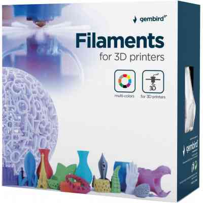Пластик для 3D-принтера Gembird PLA, 1.75 мм, 1кг, black (3DP-PLA1.75-01-BK) Винница
