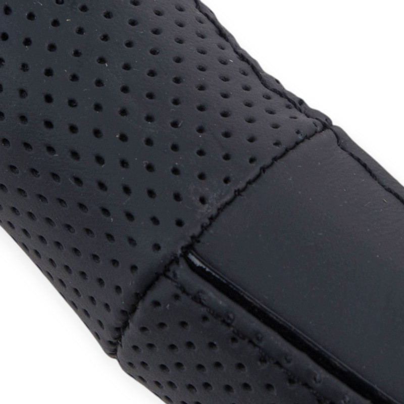 Чохол m шкіра (37 - 39 см) чорний перфорований, біла основа керма Мукачево - фото 2