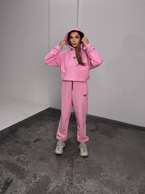 Женский теплый костюм, из флис полара L-XL, Розовый Одесса - изображение 4