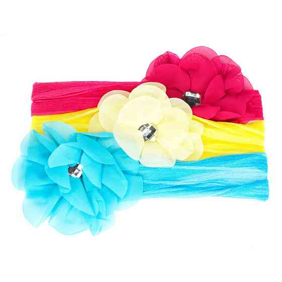 Дитячі пов'язки на голову з квіткою 0107-035-2, 3 штуки Вінниця