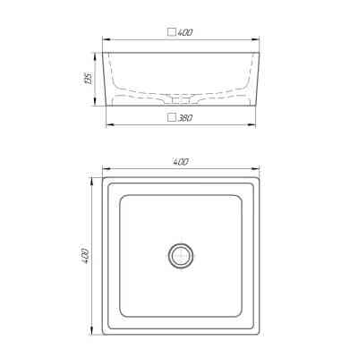 Раковина GRANADO Tremp white gel (gbs1105g) Вінниця