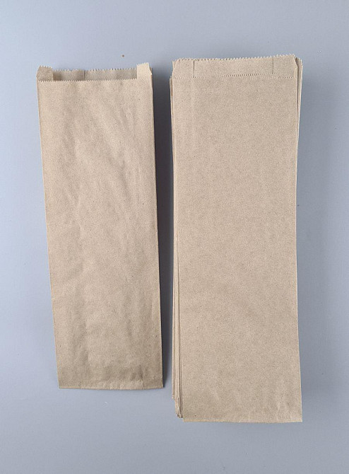 Бумажные пакеты саше крафт бурый, 120х40х360, 40г/м2 (100 шт) Харьков - изображение 1