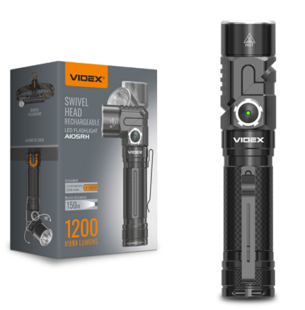 Ліхтарик LED портативний 1200Lm 5000К чорний VLF-A105RH Videx Житомир