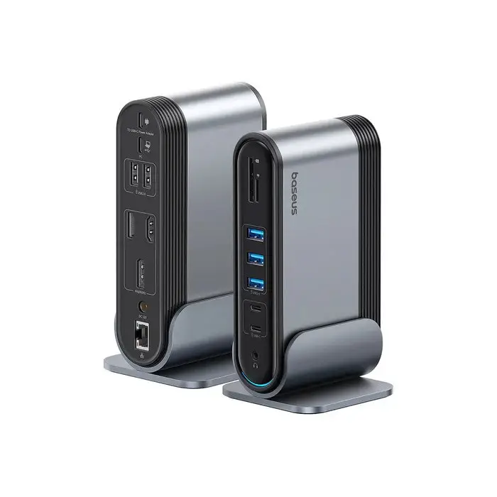USB-хаб Baseus UnionJoy 17-Port Triple-Display Docking Station Space Grey（USB-C to Одесса - изображение 4