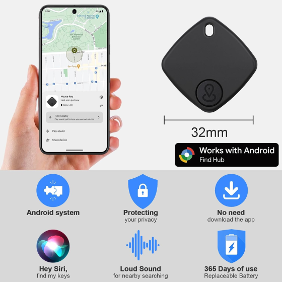 Bluetooth-трекер CMINGKEJI Smart Tracker для Android, 4 шт., Google Find Hub, IP67, CR2032, сигнал 100 дБ Киев