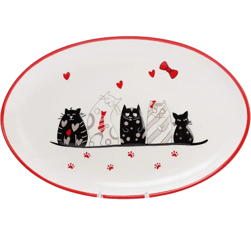 Блюдо з об'ємним малюнком Кошкин дім кераміка DM047-C БОНА ДИ Житомир - фото 2