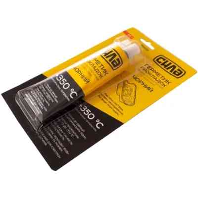 Герметик автомобильный СИЛА +350 °С чорний 85 г (951433) Винница