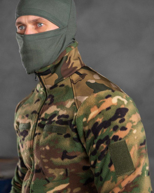 Тактична флісування мультикам чоловіча на змійці з карманами Одеса - фото 7
