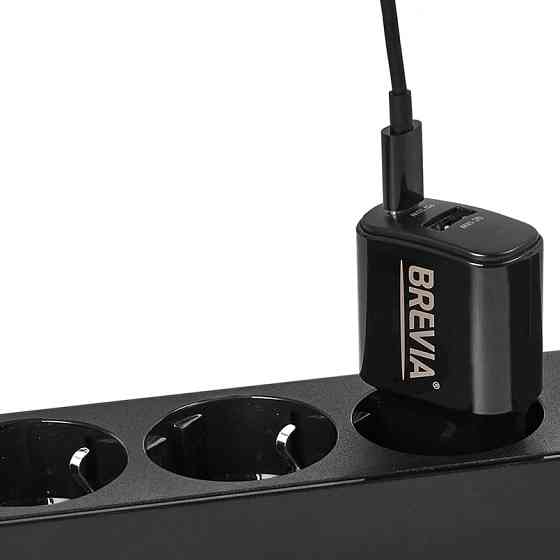 Сетевое зарядное устройство Brevia ePower PD20W USB-C+USB-A черный Львов