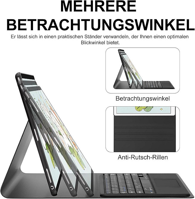 Защитный чехол клавиатура для iPad Pro 12.9 2/1 поколение 2017/2015дюймов Днепр - изображение 4