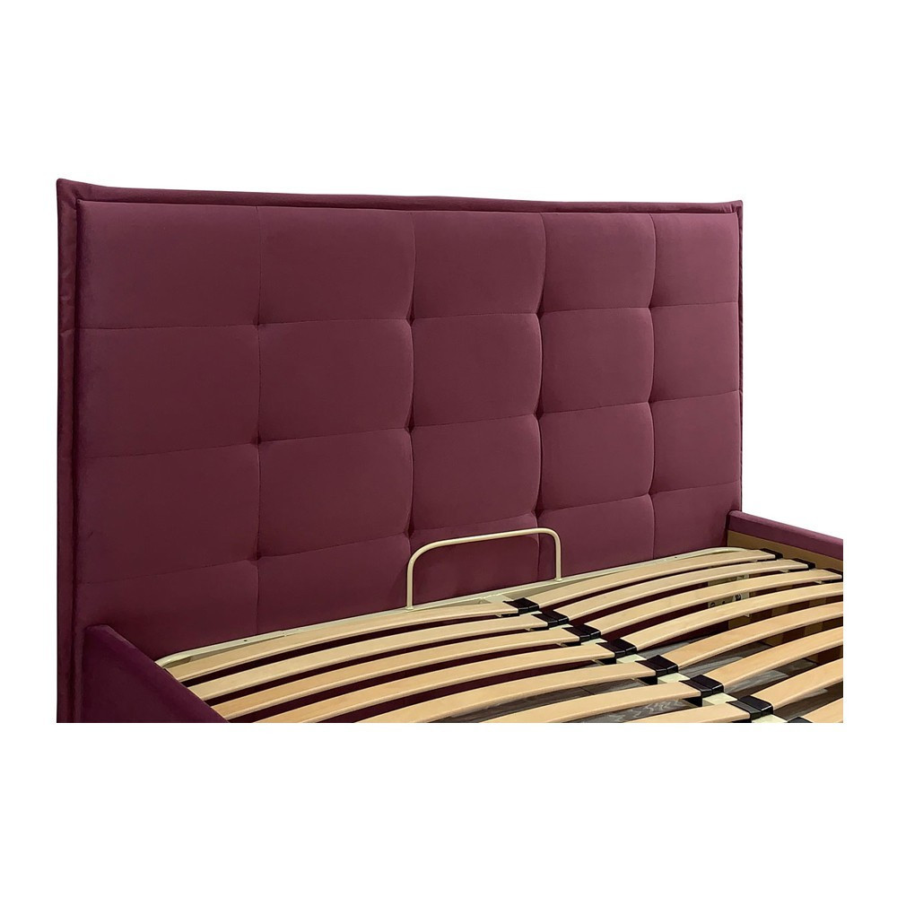 Ліжко MonicaDesign Missoni VIP з додатковою металевою цільнозварною рамою 180x190 темно-рожевий Київ - фото 3