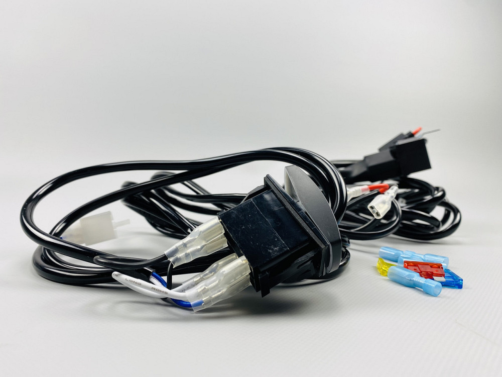 Проводка для будь-яких led фар і led bar в зборі 0-30A 3 м кабель перемикач/реле запобіжники Мукачево - фото 2