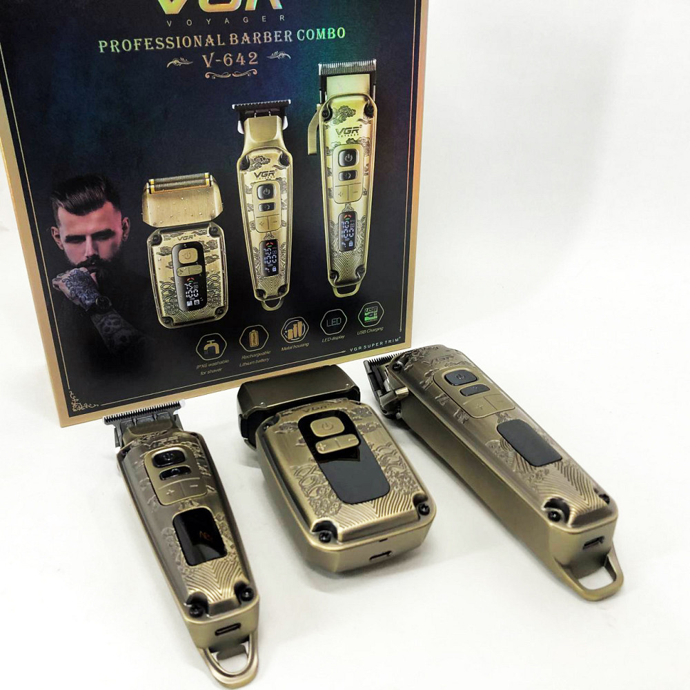 Професійна акумуляторна машинка Акумулятор VGR, Бездротовий акумуляторний тример для стрижки волосся KN-67 Львів - фото 3
