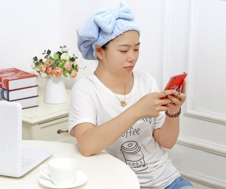 Тюрбан для волос из микроволокна one size голубой Киев - изображение 2