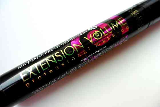 Туш для вій Eveline 4D Extension volume об'єм Евелін силиконова щіточка Запоріжжя