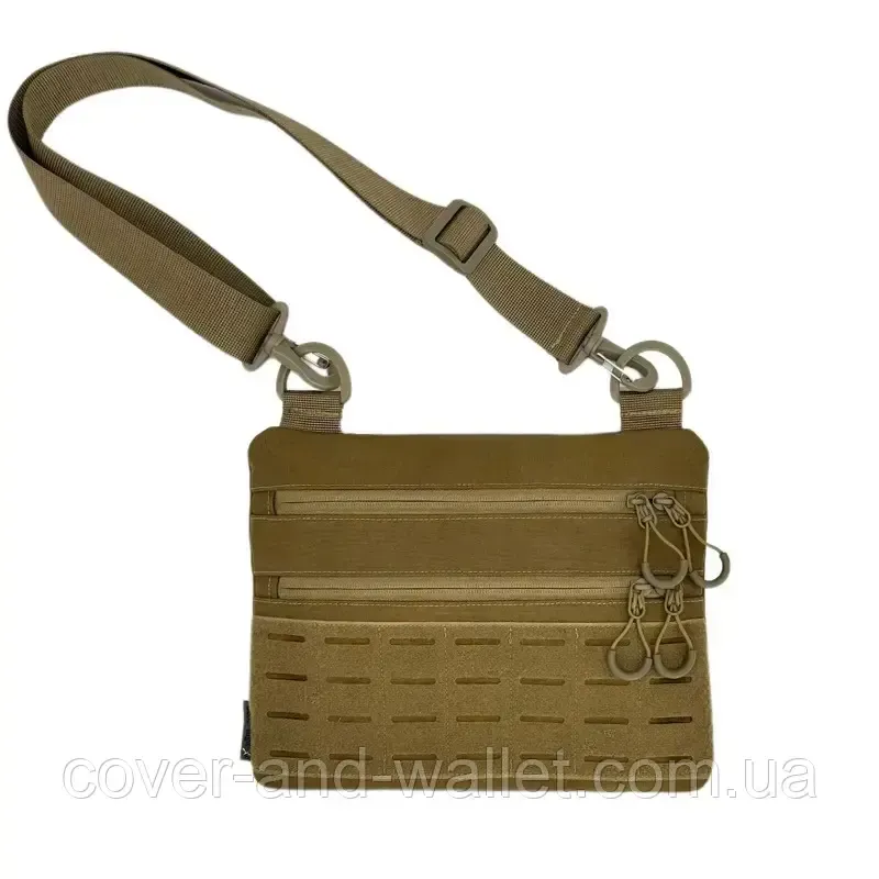 Тактическая сумка койот через плечо с велкро Puos Киев - изображение 3