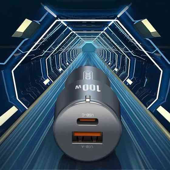 Автомобільний зарядний пристрій XO CC47 PD65W+USB35W (100W) Tarnish Black Рівне