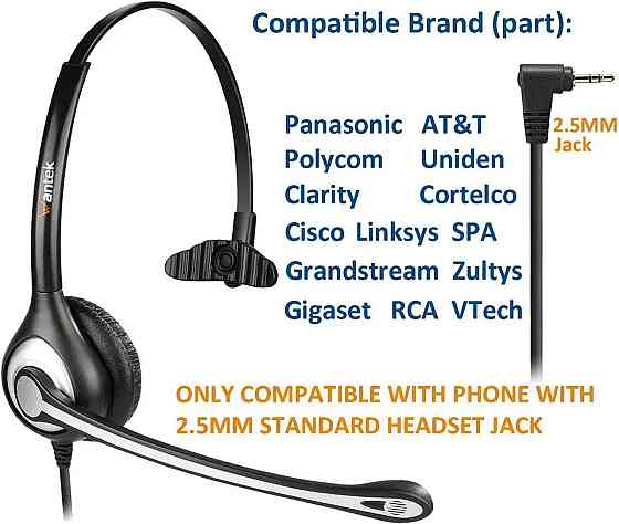 Провідні моно навушники/ гарнітура Wantek F600 (Б клас) Луцьк