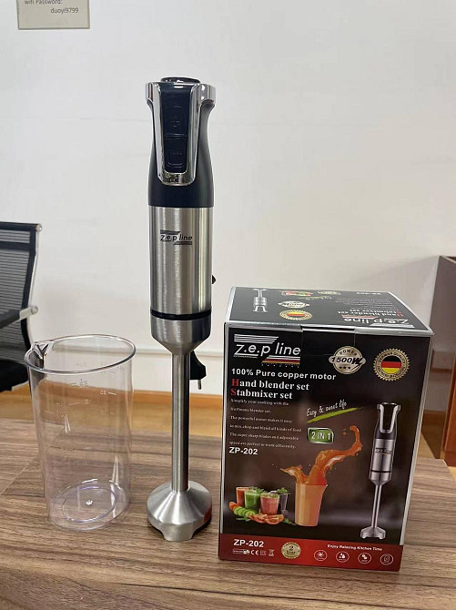 Погружной блендер 2 в 1 с мерным стаканом 1500 Вт Zepline 10 скоростей Режим Турбо Одесса - изображение 2