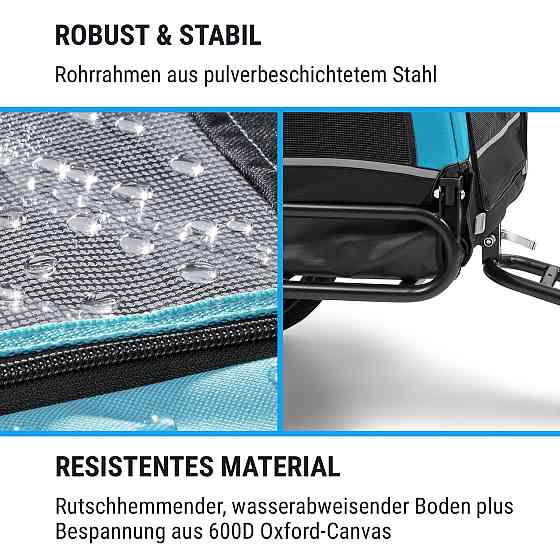 Husky Vario Причіп для перевезення собак 2-в-1 Багі для собак приблизно 240 л 600D Синій Оксфорд Синій (Німеччина, Рівне