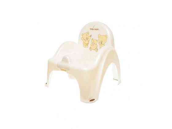 Горшок детский кресло белый Мишка (MS-012-118, white perla) ТМ TEGA Киев