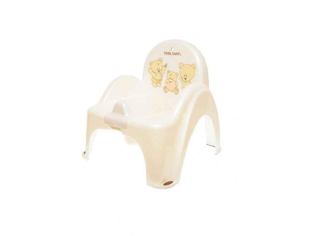 Горшок детский кресло белый Мишка (MS-012-118, white perla) ТМ TEGA Киев - изображение 1