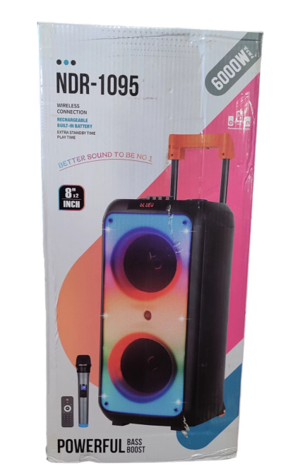 Портативна бездротова колонка NDR-1095 8 дюймів 6000Вт Київ - фото 9