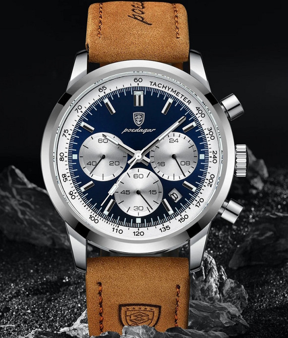 Часы мужские наручные Poedagar Innova Sky Blue (2 ремешка) Киев - изображение 12