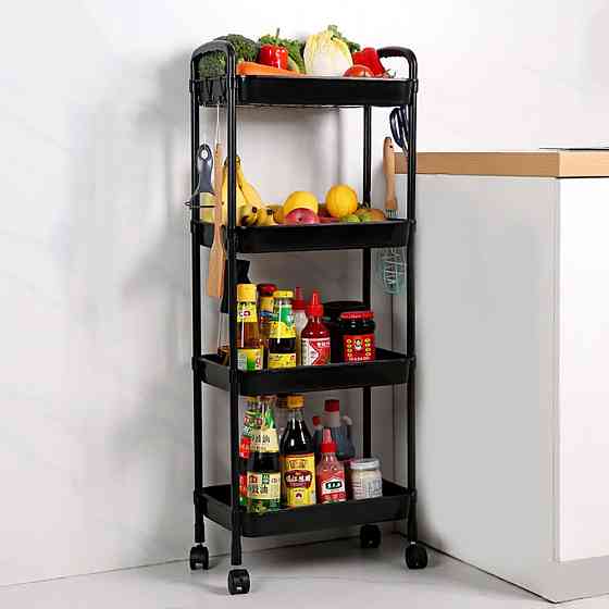 Стеллаж на колесиках 4 ярусный,104х40х26см,SKLM-11 SBR Киев