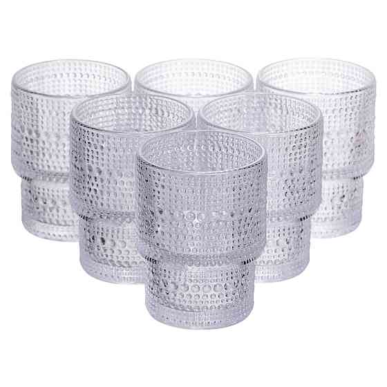 Yiwu Набір скляних склянок 6 (шт) 200 (мл) для лимонадів, соку, води, коктейлів склянки з товст Коломия