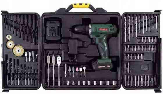 Акумуляторный набор дрель-шуруповерт BX-180 18V, 2 батареи, 2 скорости, 94 аксессуара, кейс Одесса