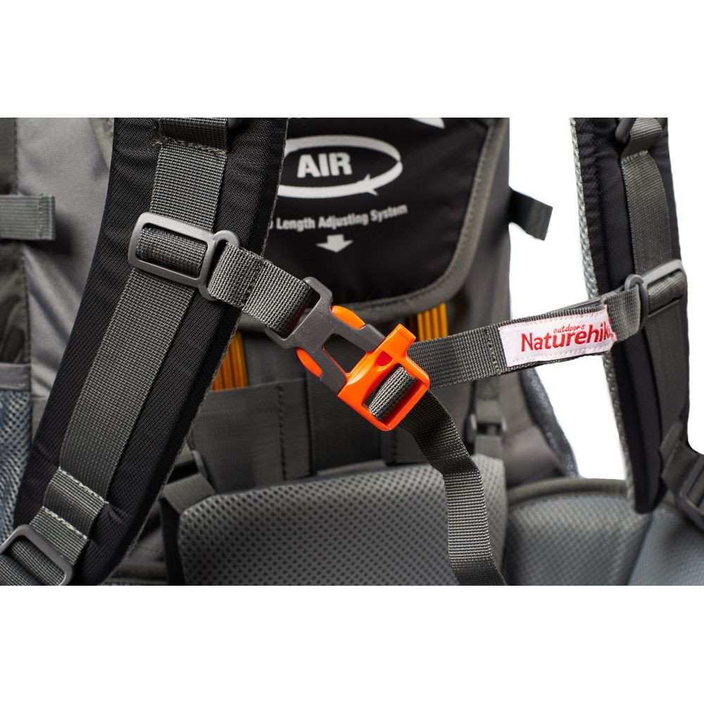 Рюкзак туристичний Naturehike NH70B070-B, 70 л + 5 л, чорно-сірий Киев - изображение 17