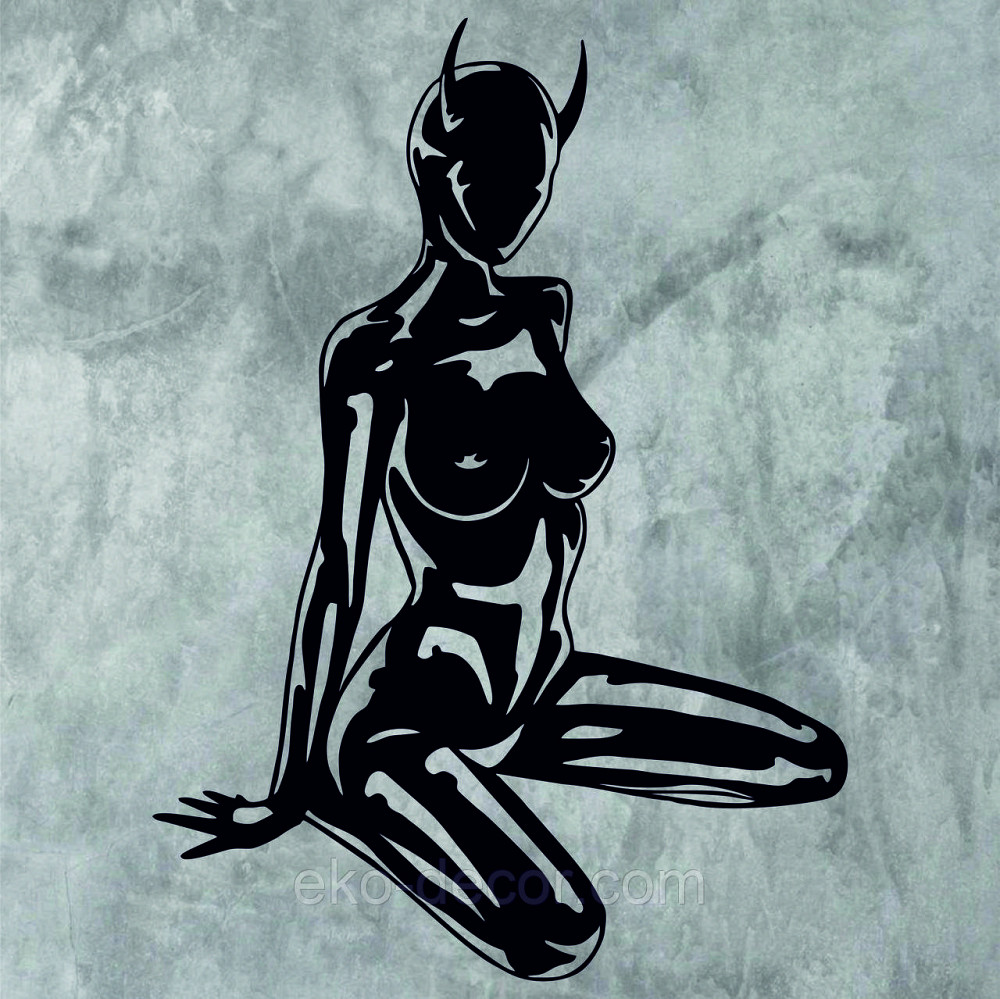 Декоративное настенное Панно «Девушка», Декор на стену 90*64 см, Черный Киев - изображение 8