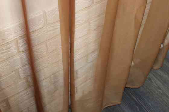 Тюль шифоновая однотонная, цвет коричневый Киев