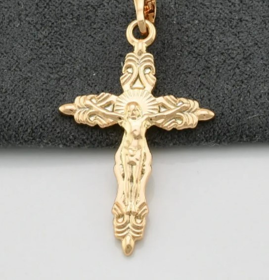 Крестик Xuping 71060, для цепочки до 3мм, размер 33*18мм, позолота 18К Киев - изображение 2