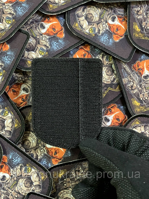 Друкований шеврон пес патрон (Форма щит. На липучці) Розмір 9x7см Київ - фото 7