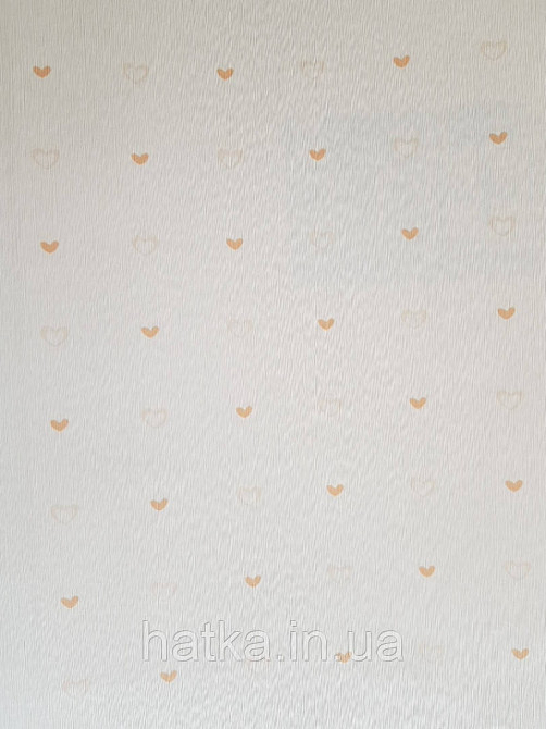 Метрові вінілові шпалери на флізеліні AdaWall Ada Kids для дівчинки серця коричневі на бежево-рожевому Київ - фото 2