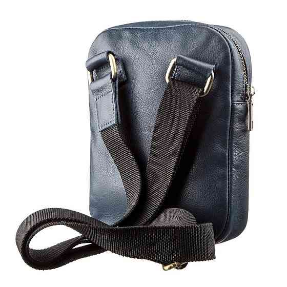 Мужская кожаная сумка Синяя (SHVIGEL) Киев