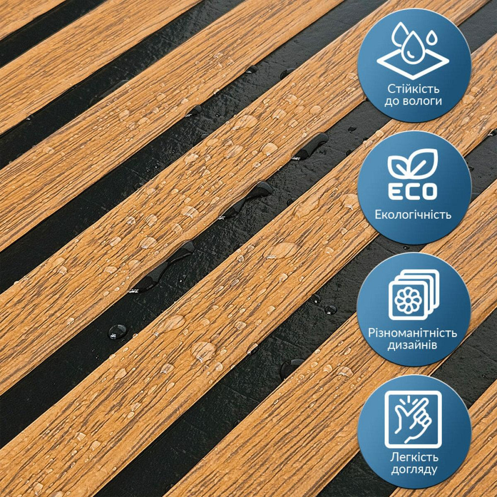 Панель-рейка 680х670х5мм Коричнево-черній SW-00002533 Днепр - изображение 5