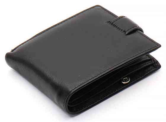 Чорне шкіряне чоловіче портмоне з затискачем Marco Coverna Київ