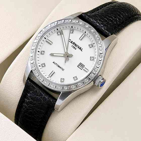 Часы женские механические Carnival Luiza White Leather (2 ремешка) Винница