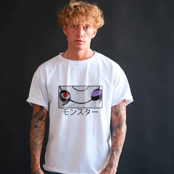 Футболка чоловіча з  принтом Наруто Глаза Обіто Розмір 48 Anime0020 Дніпро