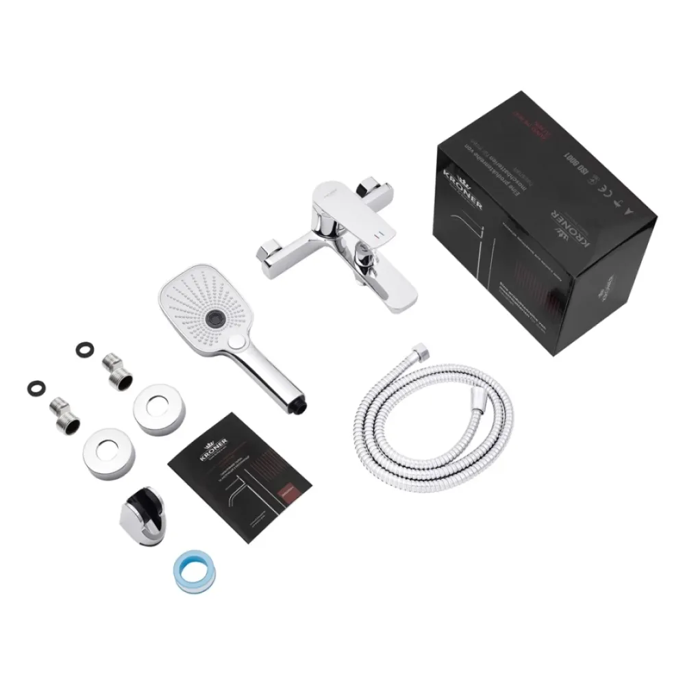 Змішувач для ванни Kroner KRP Makon - C060 з душовим гарнітуром Київ - фото 8